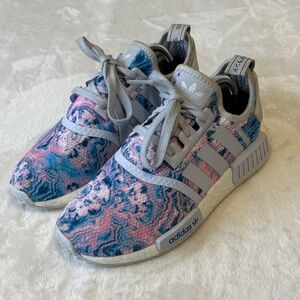 Adidas NMD R1 Boost Shoe Easter Tie Dye Womens Size 6.5 (Y5.5) Blue Pink White